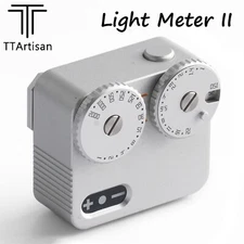 Silver TTArtisan Electronic Mini Camera Light Meter Photometer Set-top 2 Dials