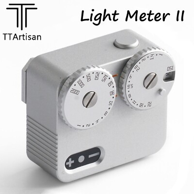 Silver Color TTArtisan Electronic Camera Light Meter Photometer Set-top 2 Dials