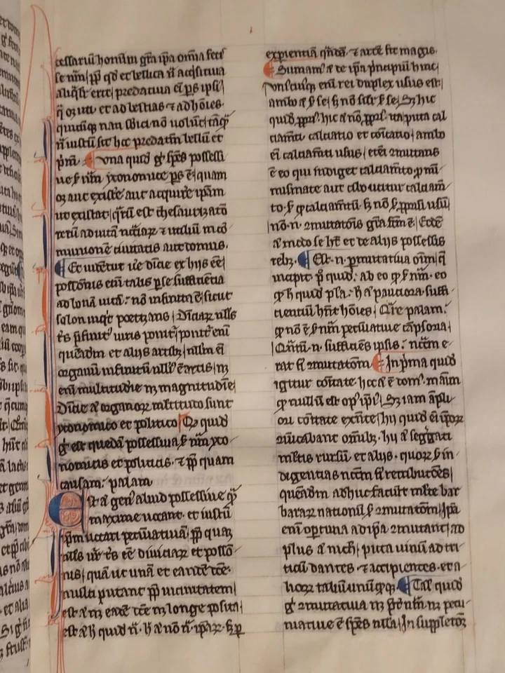 Aristotle Politics and Ethics ~ Cir. 1275-1300 ~ Medieval Manuscript ~ 50 Leaves - Image 3 of 4