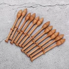 12Pcs Wood Lace Bobbin Vintage French Artisan Craft Turned Wood Weaving Tools