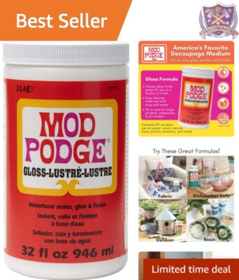 Craft Smart with Our 32 oz Gloss Sealer & Finish - Fast Drying for Multiple Uses