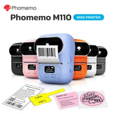 Phomemo M110 Bluetooth Label Maker Machine Wireless Thermal Barcode Printer LOT