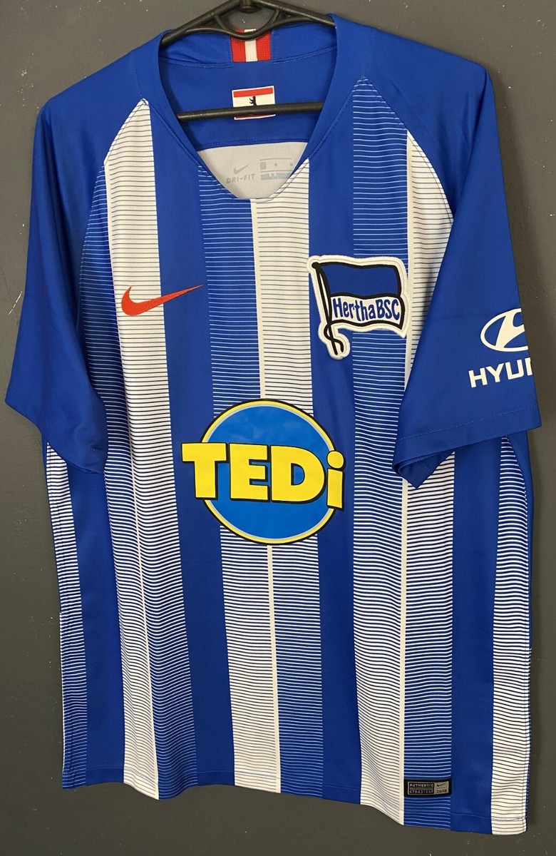 MENS NIKE BSC HERTHA BERLIN 2018/2019 SOCCER FOOTBALL SHIRT JERSEY