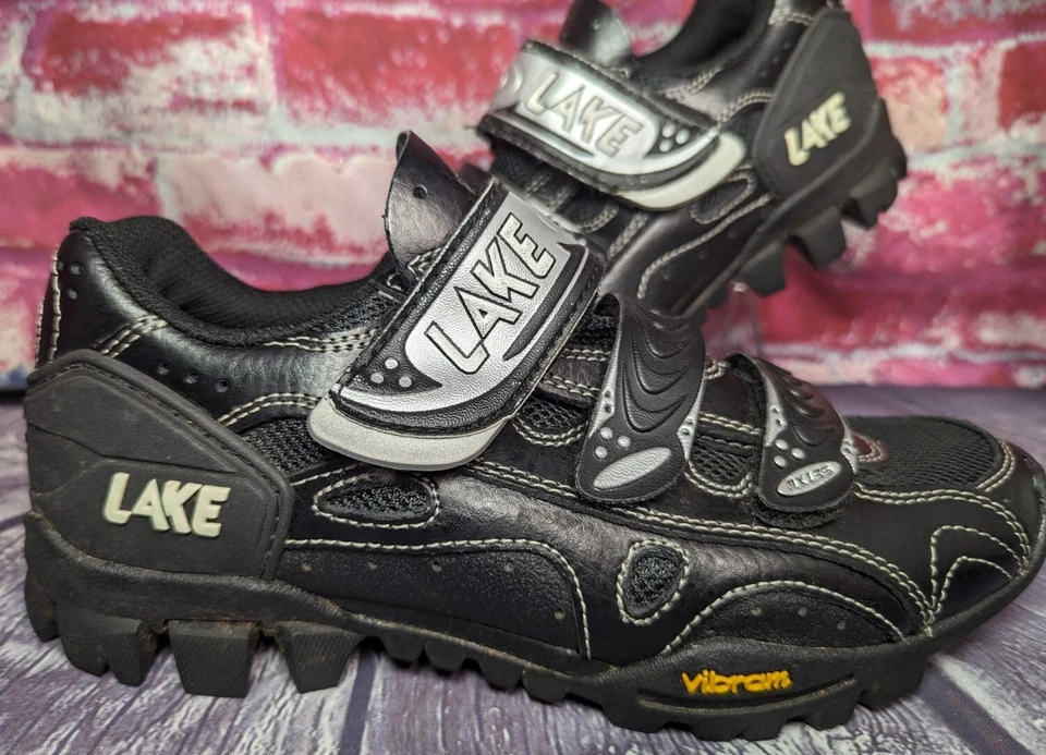 Zapatos de ciclismo LAKE MTB MTB tacos MX165 para mujer 7 para hombre 6 38,5 negros 2 pernos $120 Foto 3 de 4