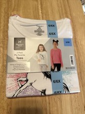 Member's Mark Girl's 2-Pack My Favorite Tag Free Comfort Long Sleeve Tees 6/6X