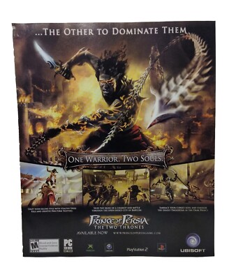 Prince of Persia Two Thrones Magazine Print Ad Poster Official Art PS2 Xbox 