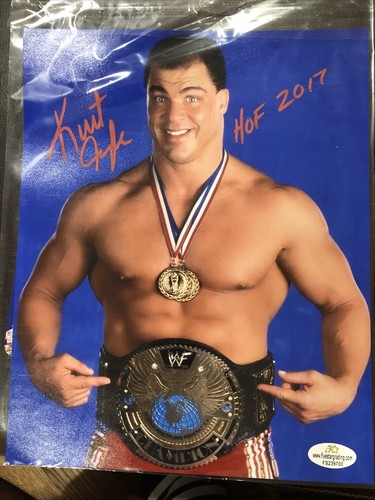 WWF kurt angle Signed 8&10 photo Super Rare Comes W COA! - Picture 2 of 7
