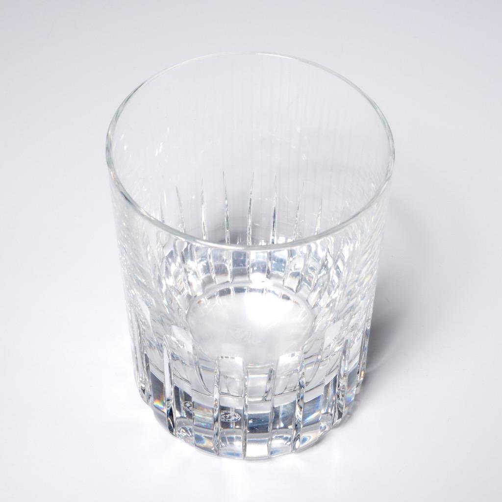 Baccarat France Rotary Cut Crystal Glass Double Old Fashioned