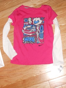 hot pink and blue nike shirt