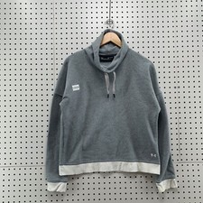 Under Armour Womens Sweatshirt Small Loose Long Sleeve Cowl Neck Gray Ladies