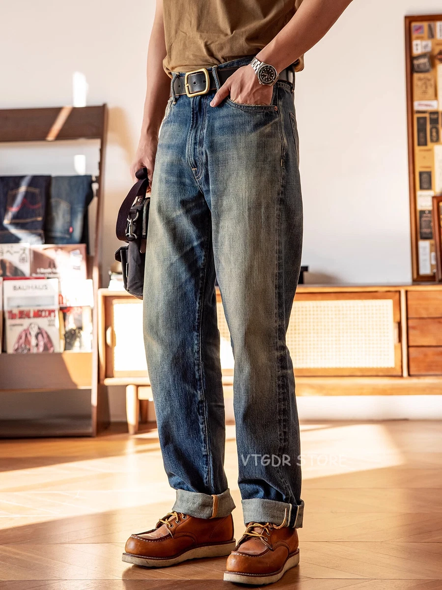 red shirt and dark blue jeans