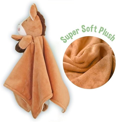 Horse Lovey Baby Security Blanket | Pony Stuffed Plush Animal Blankie | NEW - Picture 4 of 6