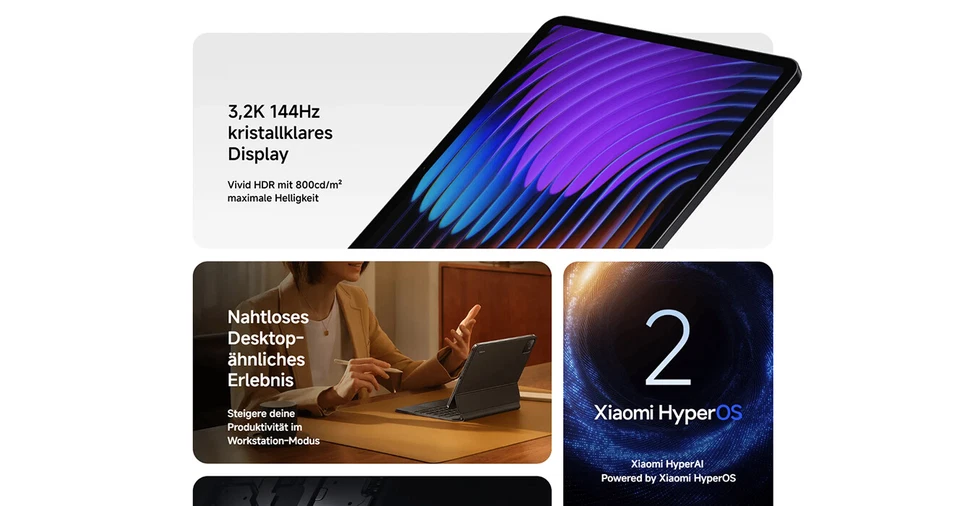 Xiaomi Pad 7 Tablet 8+128GB 8+256GB 12+256GB 11,2 Zoll 8850mAh Wifi HyperOS - Bild 4 von 4