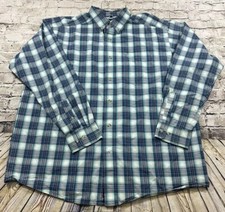 ARIAT Pro Series Shirt Men s XL Blue Vented Long Sleeve Button Down Plaid EUC