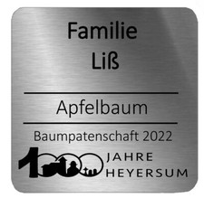 Gravur personalisiert Edelstahlschild gebürstet Baumschild Werbeschild 100 x 125