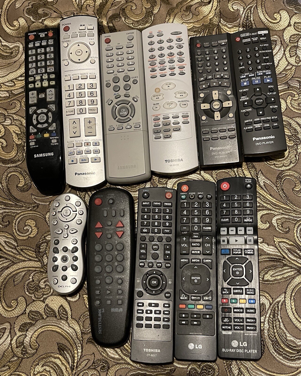 Remote Control Lot Of 10 - All Original, Tested And Working. Misc Brands
