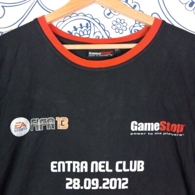 GAMESTOP T-SHIRT XXL SCHWARZ FIFA 13 EA SPORT VIDEOSPIELE 2012 POWER TO THE PLAYER