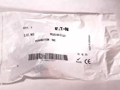 EATON MOELLER M22S-DH-R-K01 PUSH BUTTON RED 1NC - 2 AVAILABLE