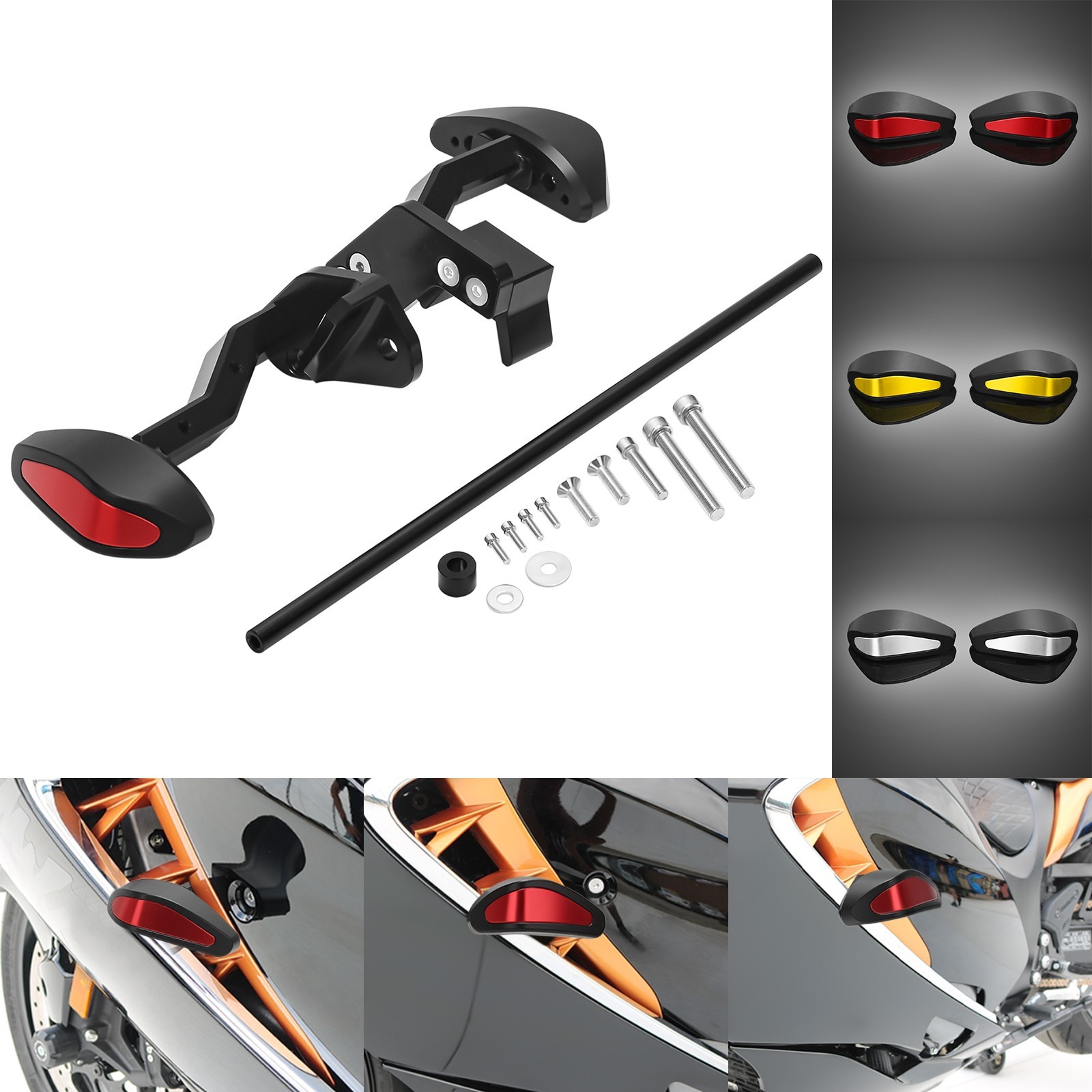 For 2021-2026 Suzuki GSX1300R 2025 Hayabusa Frame Sliders Crash Protector No Cut