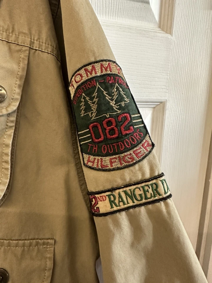 Tommy Hilfiger Outdoors Expedition Patrol Mens Jacket XL Brown VTG - Изображение 3 из 4