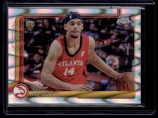2025-26 Topps Chrome Ray Wave Asa Newell Rookie Atlanta Hawks