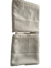 Pottery Barn Kids Curtain Panels 96x44 Natural Rod Pocket Unlined Classic Set 2