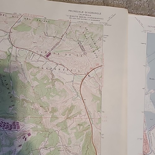 5 USGS topographic MAPS Mtn View Cupertino Palo Alto Moss Landing PrunCalif 1961 - Picture 16 of 24