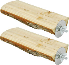 Parrot Cage Perch, Wooden Platform for Birds 2 Packs 