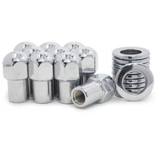 10 Lug Nuts 1/2 Chrome Dome Top Mag Nut .75 Shank Cragar 1/2-20
