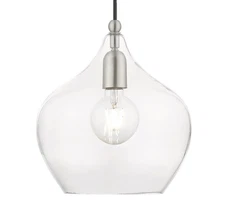 Livex Lighting 49093 Aldrich 10"W Mini Pendant - Nickel
