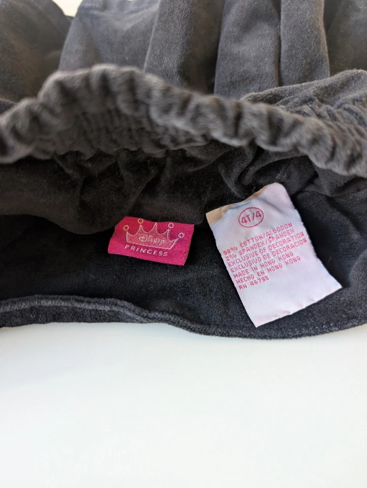 Vtg Disney Princess Cinderella Skirt Girls 4T Black Embroidered Velvet Y2K Skort - Image 3 of 4