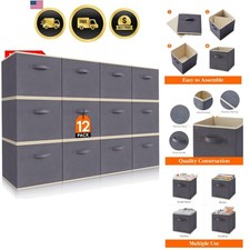 Storage Cubes, Foldable Decorative Fabric Storage Baskets for Organizing Home...