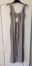 Women's Small Taupe Moyabo Yoga One Piece Sleeveless Tank/Flare Ankle NWT