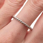 Shube 925 Sterling Silver Vintage Rope Oxidized Stackable Band Ring Size 9