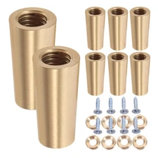  8 Pcs Furniture Leg Floor Protectors Brass Tray Riser Feet Cutting Board