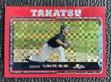 🔥SHINGO TAKATSU 2005 TOPPS CHROME RED XFRACTOR #'d /25!🔥WHITE SOX!