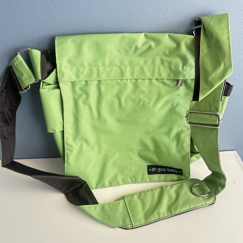 Ah Goo Baby Grab-and-Go Compact Diaper Bag, Lime Green, Crossbody