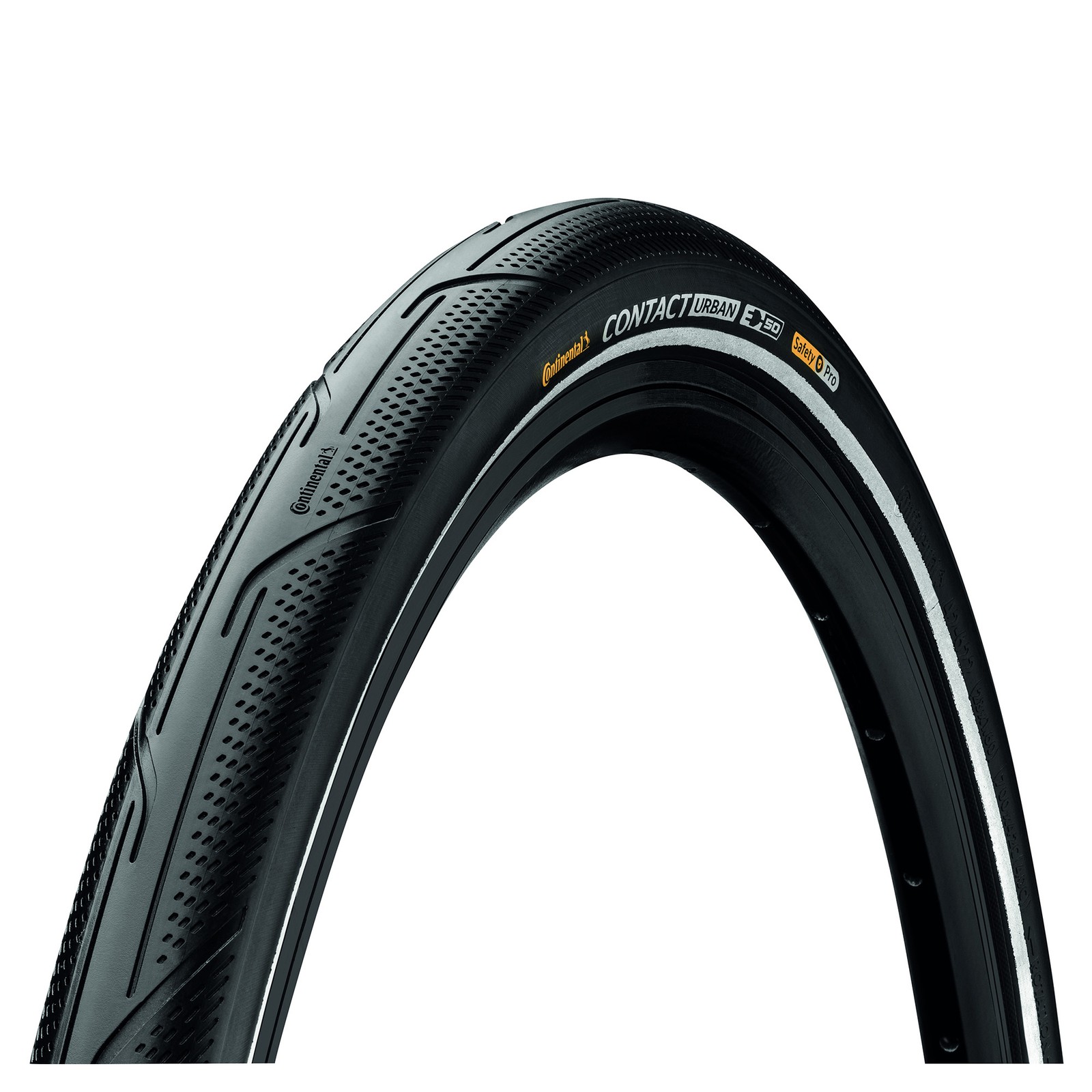 Continental Contact Urban Reflex Tyre Wire Bead Puregrip Compound Black/Black Re