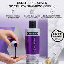 Osmo Super Silver No Yellow Shampoo 1000ml Purple Toner - Free Shipping Uk