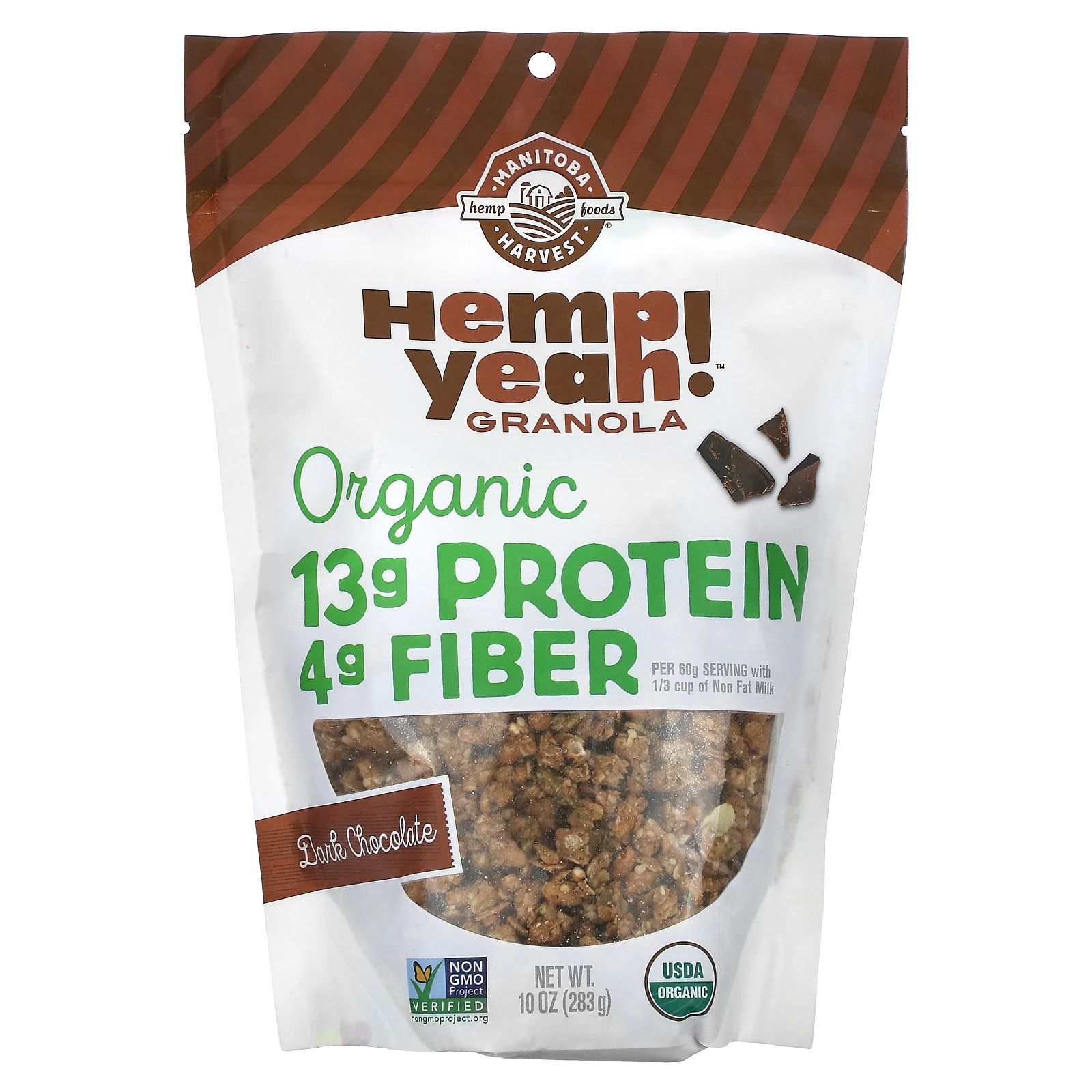 Конопляная каша Yeah Органическая гранола Темный шоколад 10 унций 283 г 2390₽