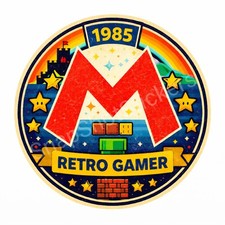 Super Mario Logo Retro Gamer Vinyl Car Truck Window Laptop Sticker/Decal 01
