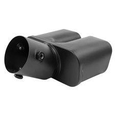 Embout D'Échappement À Double Sortie 63Mm En Acier Inoxydable Noir