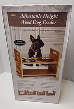 Adjustable Height Wood Dog Feeder by Pet Store Pre-Owned 