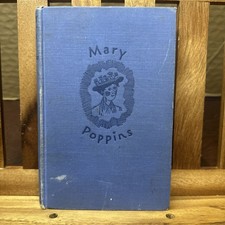 1934 Mary Poppins P L Travers Reynal Blue Cloth 1st Edition 1st Printing HC