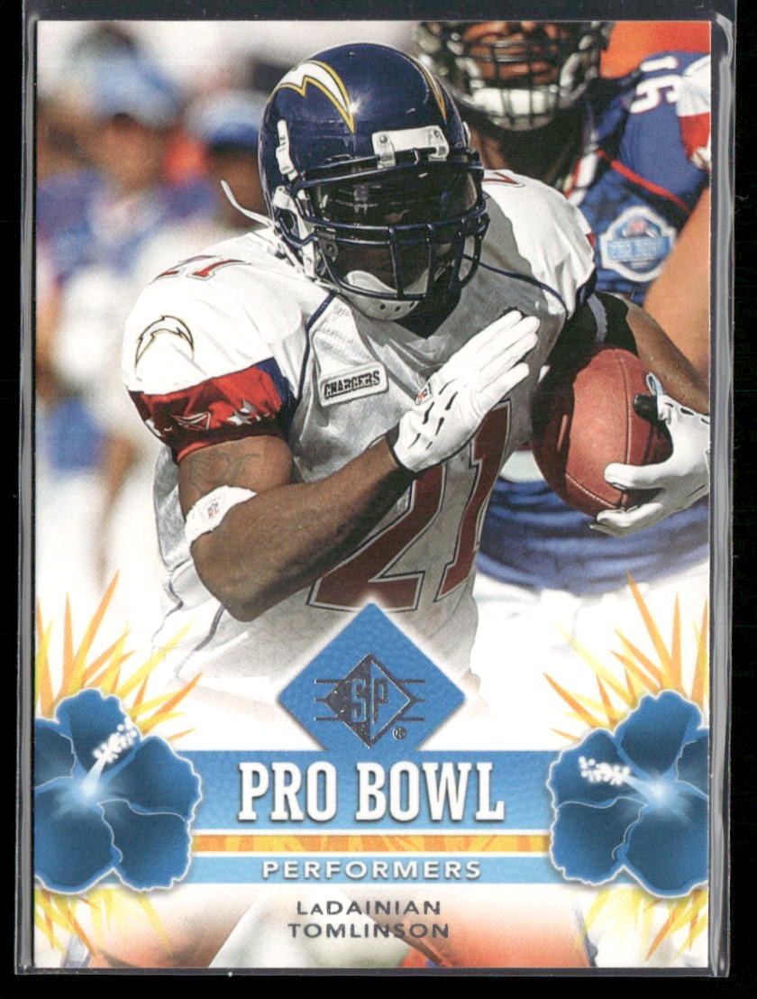 LaDainian Tomlinson #PBP-28 Football Cards 2008 SP Authentic Pro Bowl Performers trading card — raw and PSA graded price guide