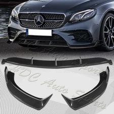 For 2017-2020 Mercedes E-Class Sport W213 Carbon Style Front Bumper Spoiler Lip