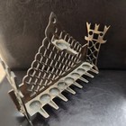 Antique Standing Oil Lamp Menorah Brass Hannukah Judaica 10" Morocco. — photo 5