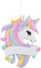 Personalized Unicorn Christmas Ornament - Colored Horse Christmas...