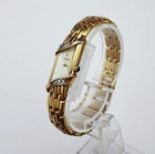 Women's Vintage 1989 Watch SEIKO 2E20-7399. Diamonds Bezel. Mother Of Pearl Dial