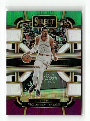 2023-24 Panini Select #87 Victor Wembanyama Green White Purple Prizms